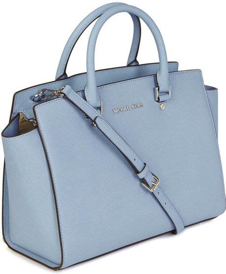 michael kors light blue selma bag